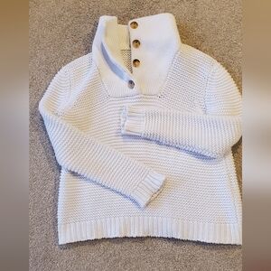 Alice Walk Elegant White Cowl Neck Sweater